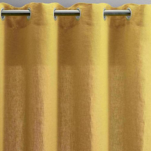 Rideau voile jaune absinthe 140 x 280 cm - Zeff