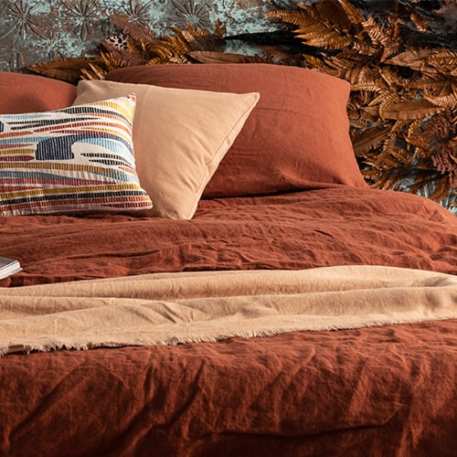 Plaid léger orange rooibos 130 x 180 cm - Zeff