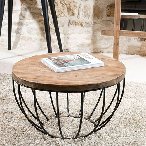 Gøran - Table basse coque noire 60 x 60 cm