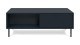 Table basse 2 tiroirs 2 niches bleu marine - Agata