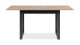 Table à manger extensible 6 à 8 personnes effet chêne, piètement anthracite 120/160 cm - Nora