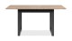 Table à manger extensible 6 à 8 personnes effet chêne, piètement anthracite 120/160 cm - Nora