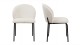 Lot de 2 chaises de salle à manger en tissu bouclé beige - piètement en métal noir - Noé