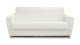 Canapé convertible 3 places en tissu bouclette beige - Ouverture express - Couchage quotidien - Leandro