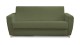 Canapé convertible 3 places en tissu bouclette vert kaki - Ouverture express - Couchage quotidien - Leandro