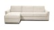 Canapé d'angle convertible réversible 5 places en velours côtelé beige - Ouverture express - Couchage quotidien - Paloma