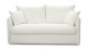 Canapé convertible 3 places en tissu bouclette beige - Ouverture express - Couchage quotidien - Gina