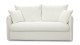 Canapé convertible 3 places en tissu bouclette beige - Ouverture express - Couchage quotidien - Gina