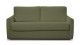 Canapé convertible 3 places en tissu bouclette vert kaki - Ouverture express - Couchage quotidien - Bianca