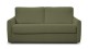 Canapé convertible 3 places en tissu bouclette vert kaki - Ouverture express - Couchage quotidien - Bianca