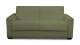Canapé convertible 3 places en tissu bouclette vert kaki - Ouverture express - Couchage quotidien - Andrea