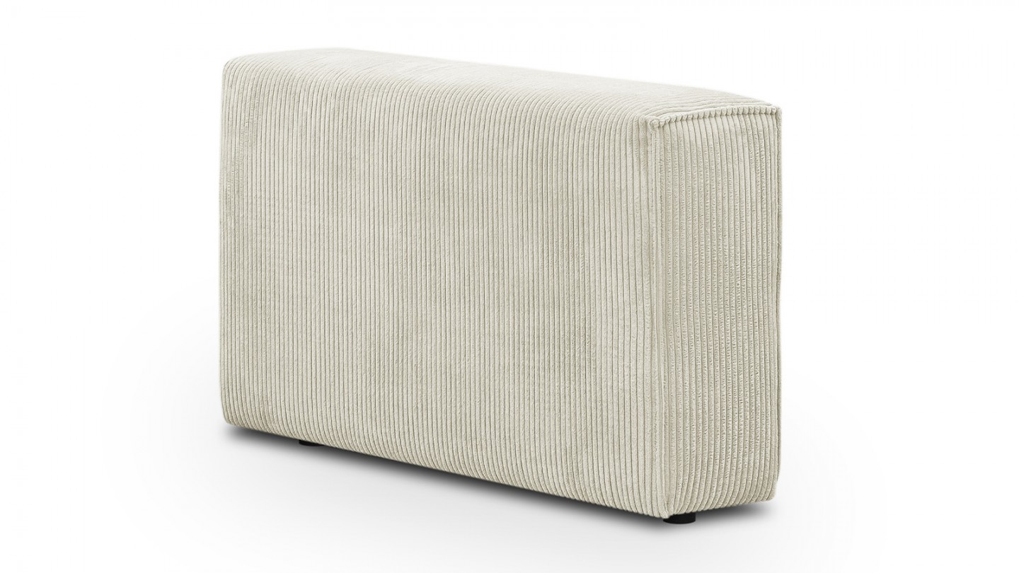 Canapé modulable convertible 7 places avec coffre de rangement en velours côtelé beige - Harper Mod