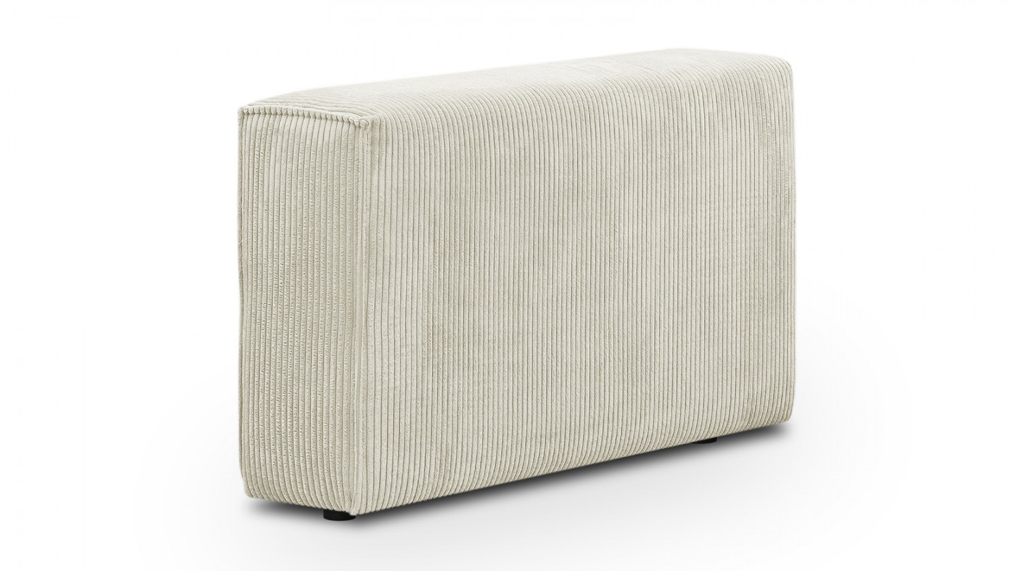 Canapé modulable convertible 7 places avec coffre de rangement en velours côtelé beige - Harper Mod