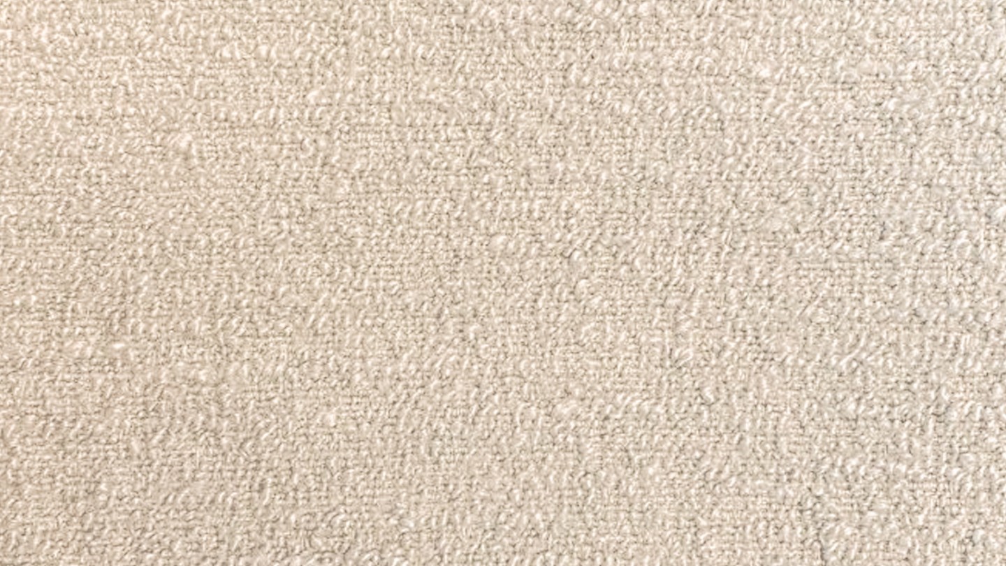 Fauteuil de table en tissu bouclé écru - Juno