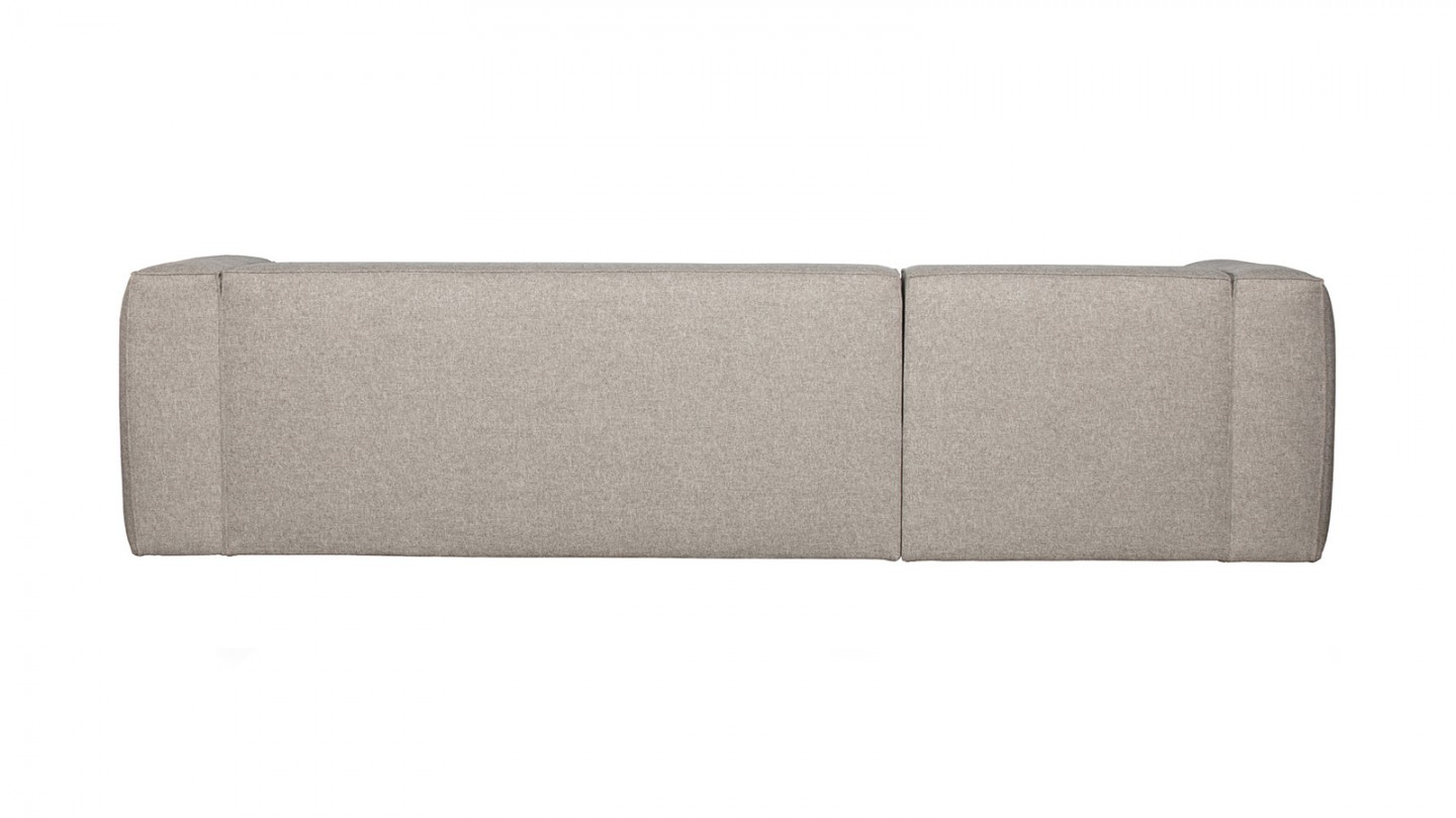Canapé d'angle à gauche 4 places en tissu gris clair - Bean