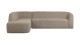 Canapé d'angle à gauche 4 places en tissu chenille taupe - Sloping