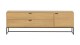 Meuble TV 1 porte 2 tiroirs effet chêne 180 cm - Silas