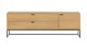 Meuble TV 1 porte 2 tiroirs effet chêne 180 cm - Silas