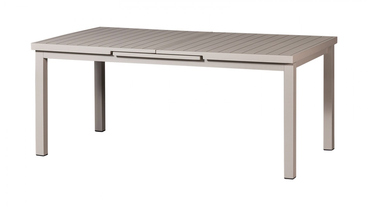 Table de jardin extensible en aluminium couleur sable 180/240 cm - Mobile
