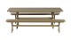 Table de jardin en aluminium couleur vert/gris 220 cm - Delta