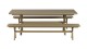 Table de jardin en aluminium couleur vert/gris 220 cm - Delta