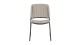 Lot de 2 chaises de jardin sans accoudoirs en corde couleur sable et aluminium noir - Taku