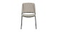 Lot de 2 chaises de jardin sans accoudoirs en corde couleur sable et aluminium noir - Taku