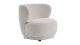 Fauteuil en tissu bouclé beige - Ester
