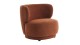 Fauteuil en tissu bouclé rouille - Ester