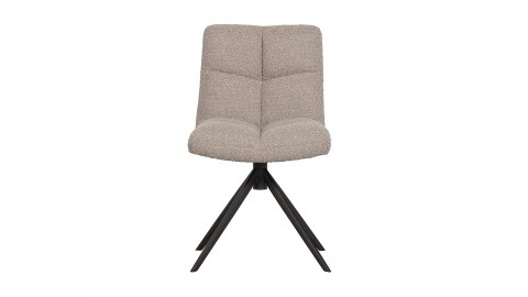 Chaise pivotante en tissu bouclé beige - Vinny
