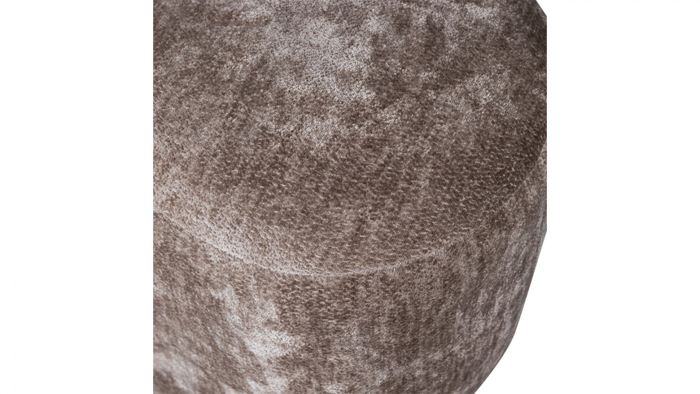 Pouf modulable en tissu chenille Taupe - Popular