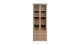 Vaisselier 2 portes vitrées 2 tiroirs effet chêne 80 cm - Saga