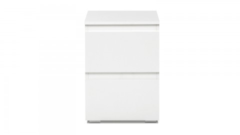 Table de chevet 2 tiroirs blanche 40 cm - Medea