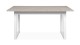 Table à manger extensible 4 à 6 personnes effet travertin et blanc 160/200 cm - Marlon