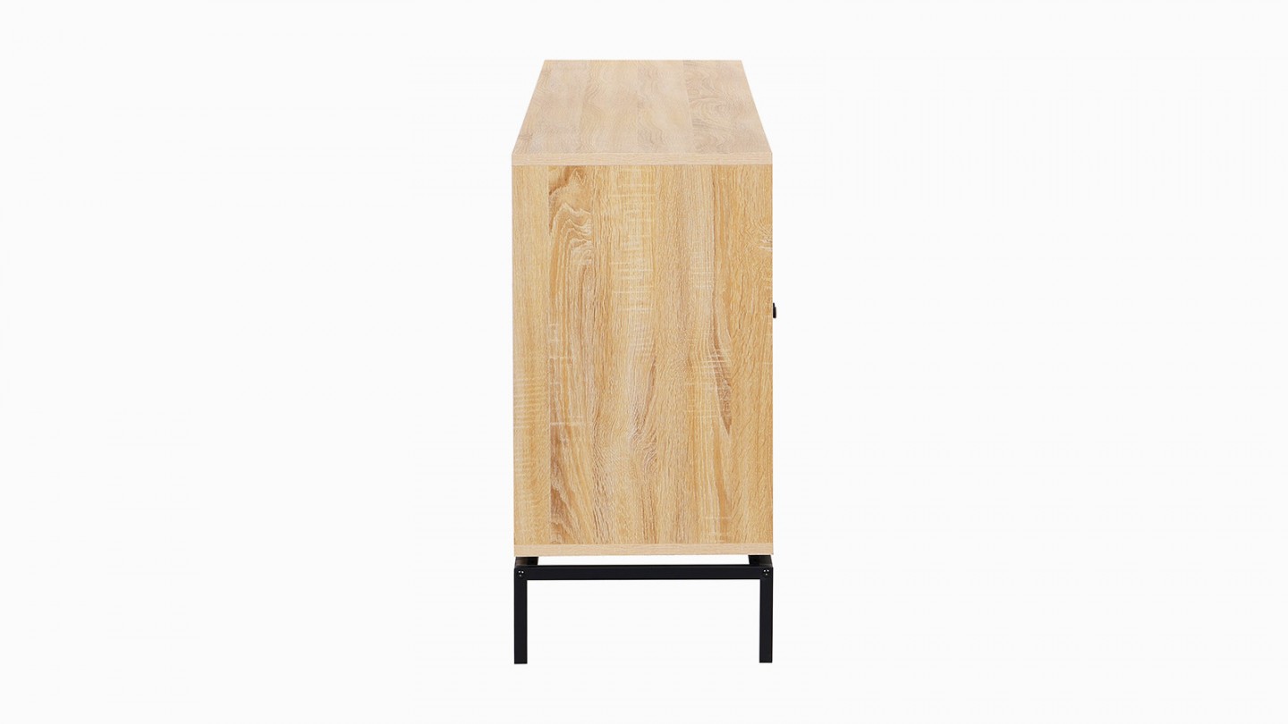 Buffet 4 portes effet bois 180 cm - Talia