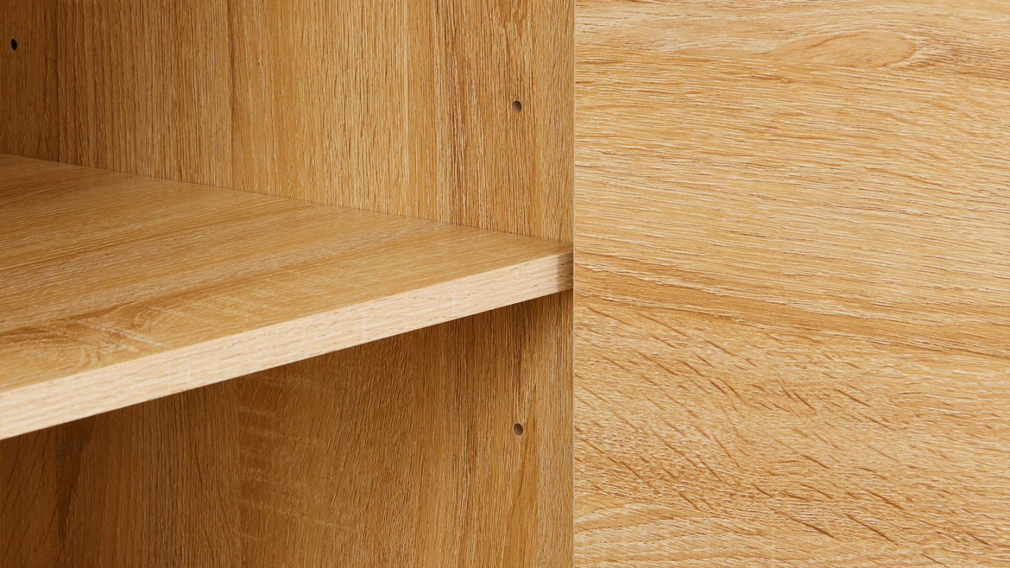 Buffet 4 portes effet bois 180 cm - Talia