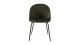 Lot de 2 chaises en velours vert sapin dossier arrondi pieds acier - Augustin