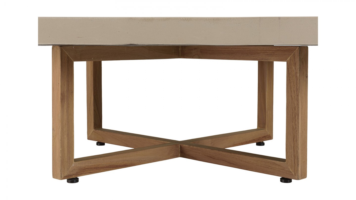 Table basse ronde 92cm en béton beige - Dak