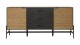 Buffet 3 tiroirs 2 portes en pin pieds métal 165 cm - Charlie