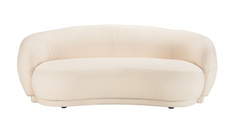 Canapé 3 places en tissu bouclette beige - Leopold