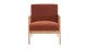 Fauteuil en cannage et tissu bouclé rouille - Mani