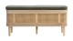 Banc d'entrée avec rangement chaussures en bois et cannage 105cm - Bali