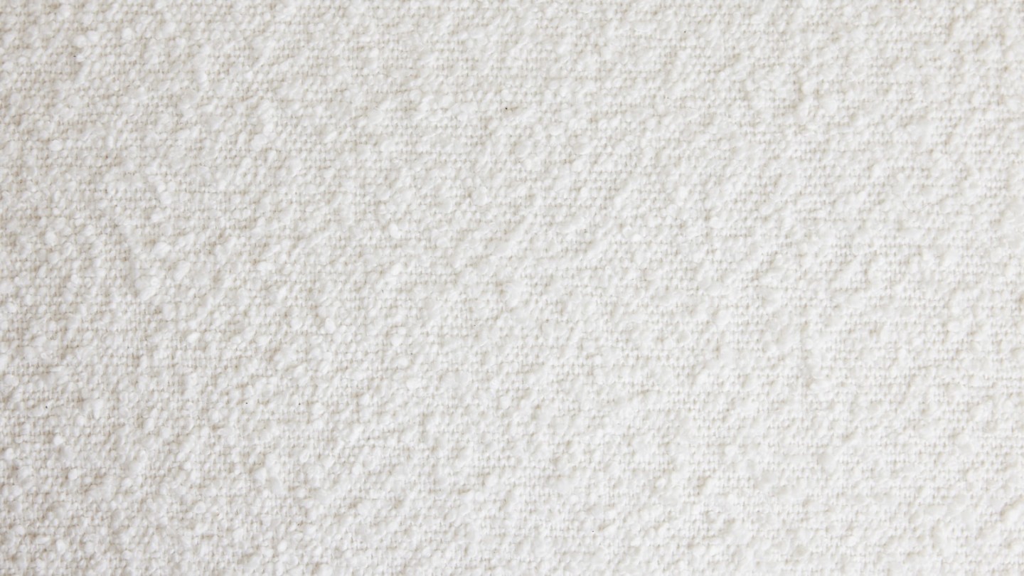 Fauteuil en tissu bouclette écru - Colette