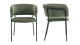Lot de 2 fauteuils de table en velours côtelé vert - Malone