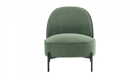 Fauteuil en velours côtelé vert kaki - Basile