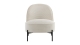 Fauteuil en velours côtelé beige - Basile