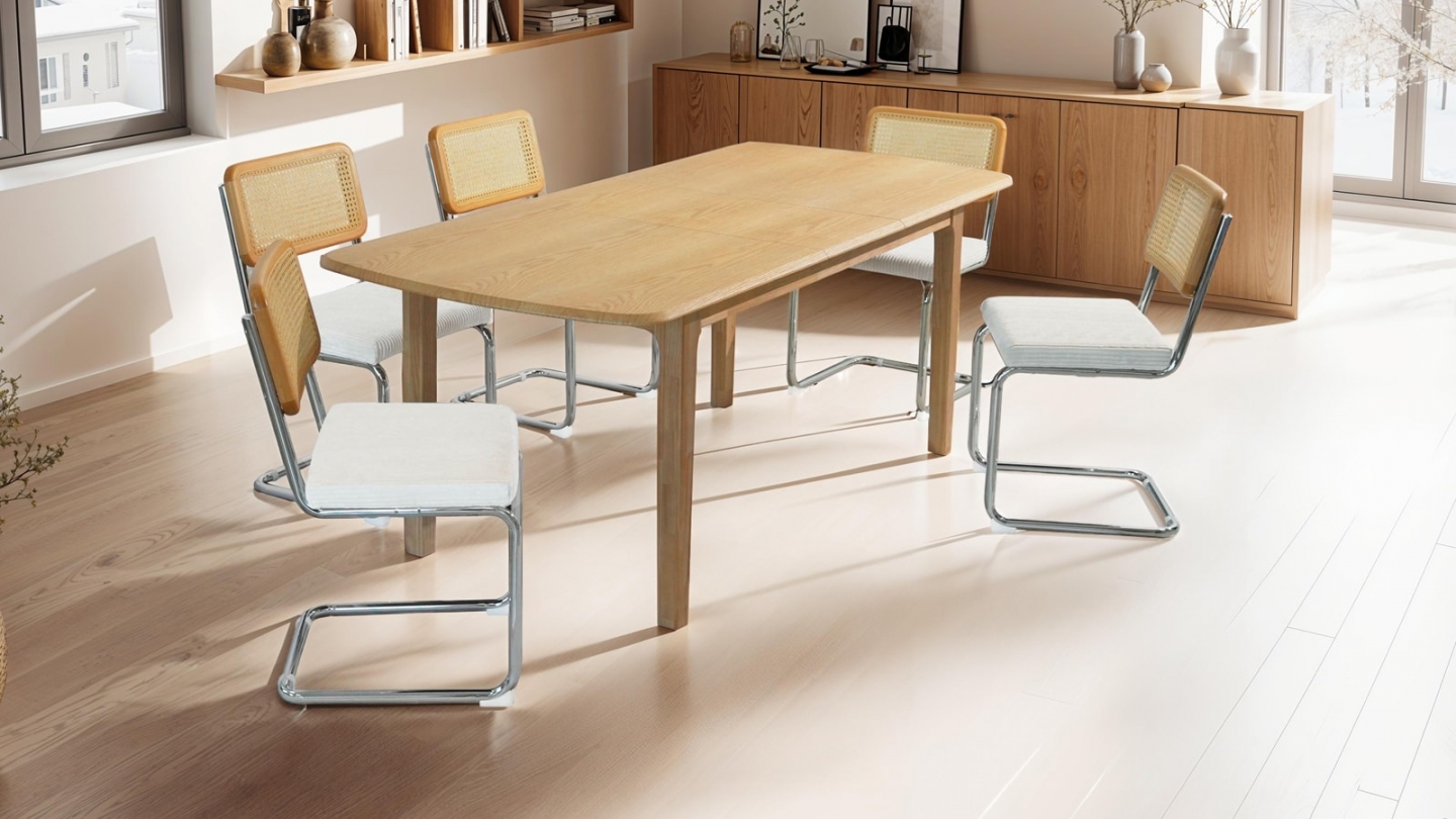 Table à manger extensible en bois 160/200 cm - Moris