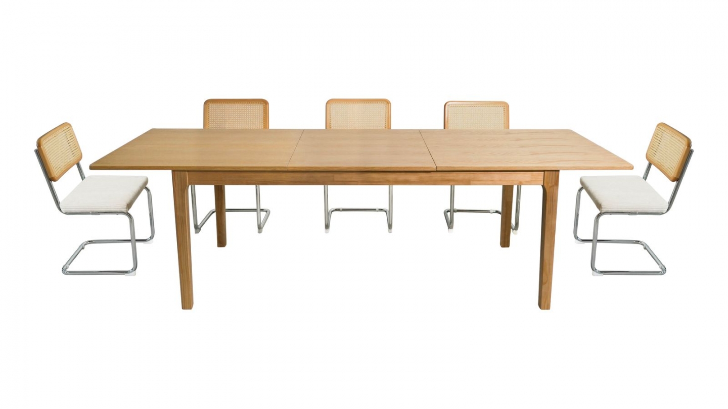 Table à manger extensible effet bois 180/260 cm - Polly
