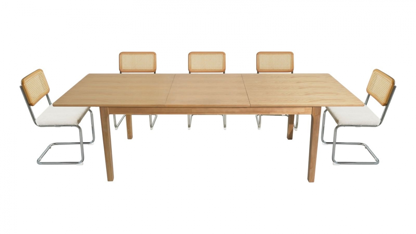 Table à manger extensible effet bois 180/260 cm - Polly