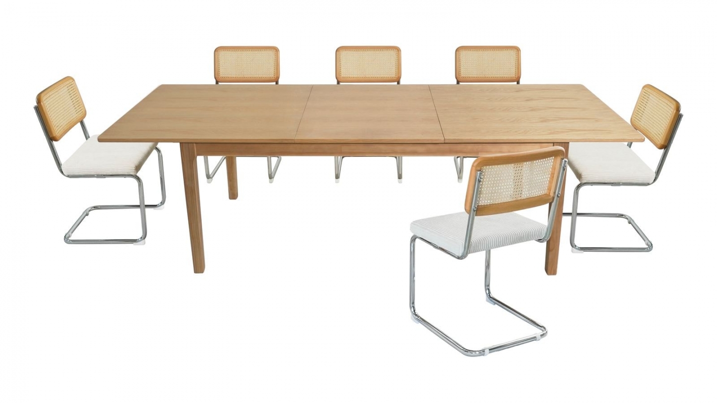 Table à manger extensible effet bois 180/260 cm - Polly